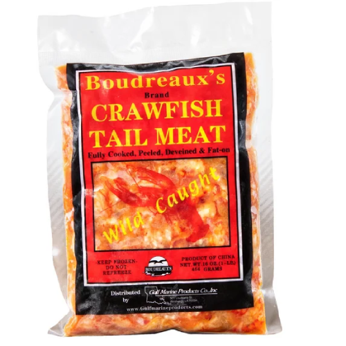 Boudreaux's Frozen Cooked Peeled & Deveined, Crawfish Tail Meat
